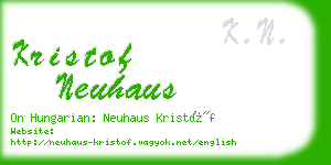 kristof neuhaus business card